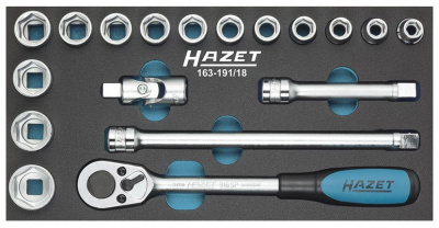 Набор торцевых головок Hazet 163-191/18 Набор торцевых головок Hazet 163-191/18