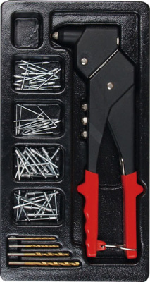 T30902 Заклепочник с набором заклепок в ложементе 65 пр T30902 Заклепочник с набором заклепок в ложементе 65 пр