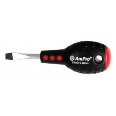 T32009 Отвертка шлицевая короткая 6,5х38мм T32009 Отвертка шлицевая короткая 6,5х38мм