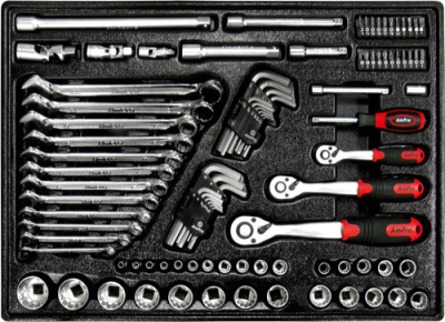 T45996 Набор универсальных головок и аксессуаров 1/4", 3/8", 1/2" ,94 предметов в ложементе T45996 Набор универсальных головок и аксессуаров 1/4", 3/8", 1/2" ,94 предметов в ложементе