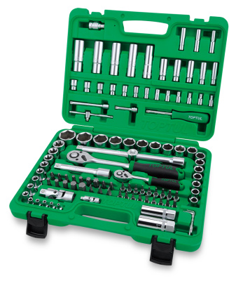 Набор инструментов в чемодане 1/4" и 1/2" 6-гр., 108 предметов TOPTUL GCAI108R Набор инструментов в чемодане 1/4" и 1/2" 6-гр., 108 предметов TOPTUL GCAI108R