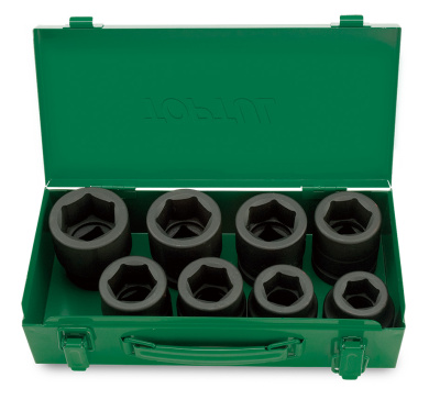 Набор ударных головок 1" 24-41 мм, 8 предметов TOPTUL GDAD0803 Набор ударных головок 1" 24-41 мм, 8 предметов TOPTUL GDAD0803