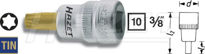 Головка 3/8" с вставкой TORX T40 HAZET 8802-T40 Головка 3/8" с вставкой TORX T40 HAZET 8802-T40