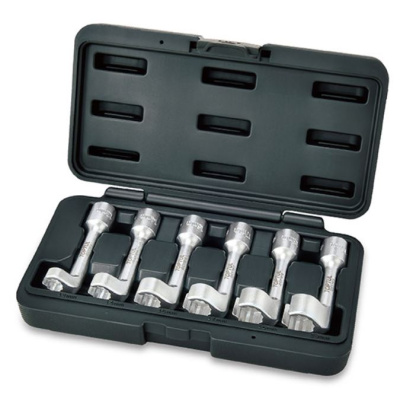 Набор разрезных ключей для топливных трубок 1/2" 6пр. (12, 14, 16, 17, 18, 19мм) TOPTUL JGAI0605 Набор разрезных ключей для топливных трубок 1/2" 6пр. (12, 14, 16, 17, 18, 19мм) TOPTUL JGAI0605