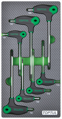 Набор отверток TORX с L-образной ручкой T10-T40, 7 пр, в мягком ложементе TOPTUL GEA0713