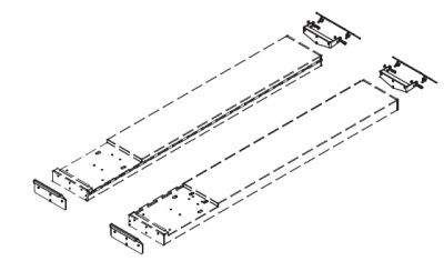Набор заездных трапов для заглубленной установки ножничного подъемника (не проездной, передние ограничители)